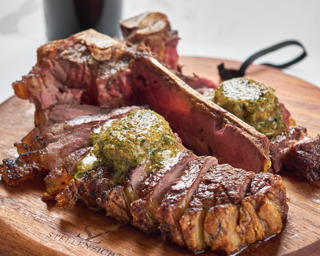 The Perfect Father's Day Recipe by Reuben Riffel - Roasted T-bone steak with cafe de Paris