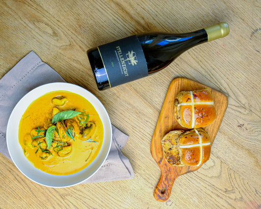 Reuben Riffel Easter Stellenzicht Stellenbosch Wine Recipe Pairing Ideas Food  Winelands Varietal Cabernet Savignon Cinsault Syrah Shiraz Red Award Winning Online South Africa